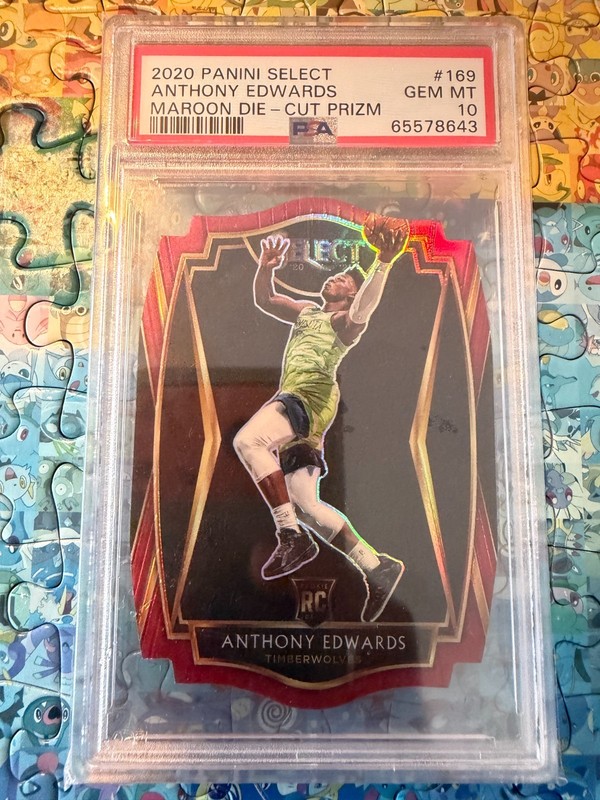 2020 Select #169 Anthony Edwards Maroon Die Cut /175 GEM MT PSA 10!