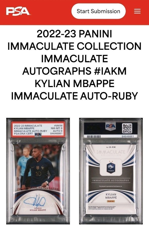 🤑$20K+? VIDEO!#2/8 PSA POP1! PRIZED RUBY REFRAC HOLO MBAPPE AUTO RC PANINI 2022