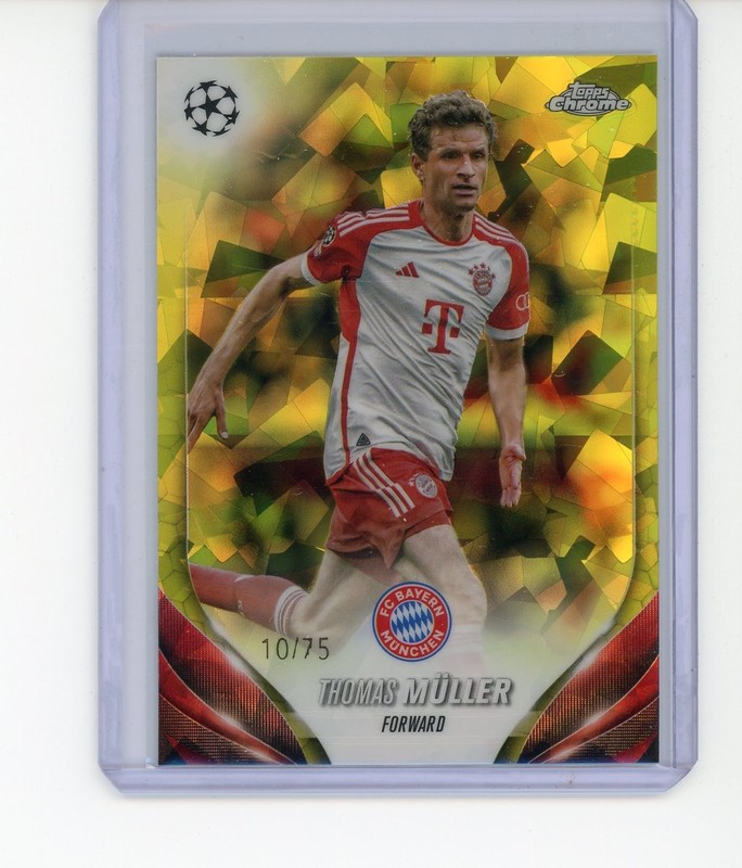 2023-24 TOPPS CHROME SAPPHIRE UEFA CLUB COMPETITION YELLOW THOMAS MULLER /75