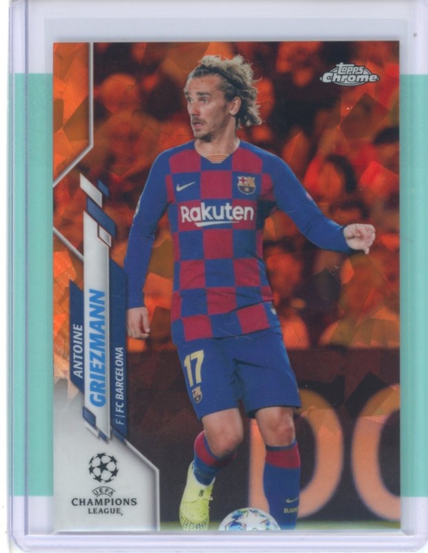 2019-20 TOPPS CHROME SAPPHIRE CHAMPIONS LEAGUE ORANGE ANTOINE GRIEZMANN 25/50