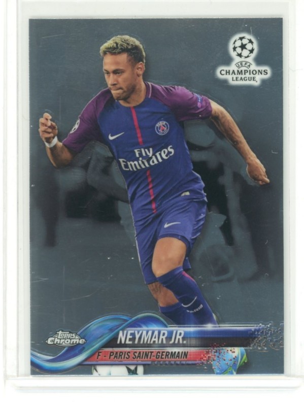 2017-18 TOPPS CHROME CHAMPIONS LEAGUE BASE NEYMAR JR #50