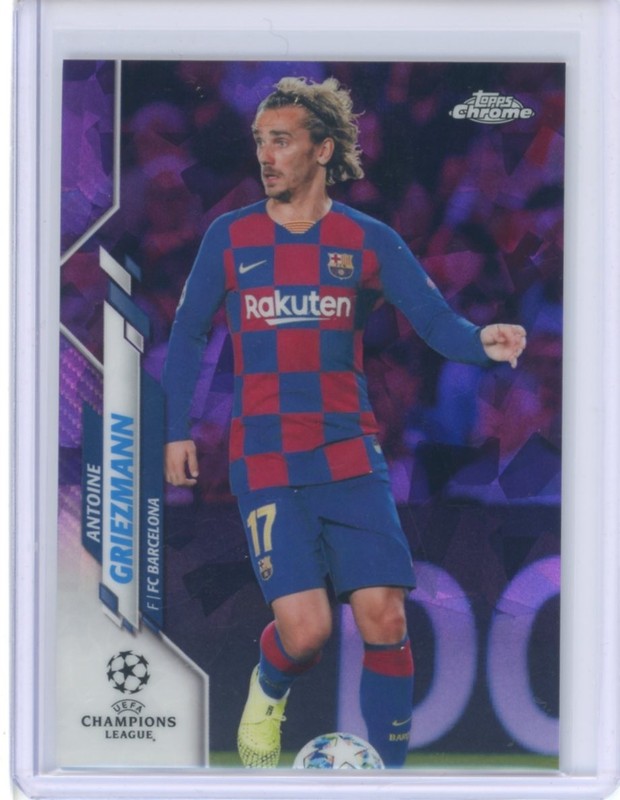 2019-20 TOPPS CHROME SAPPHIRE CHAMPIONS LEAGUE PURPLE ANTOINE GRIEZMANN /25