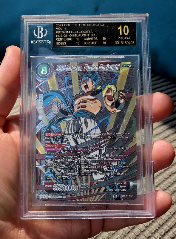 DBS Collectors Selection Vol 1 SSB Gogeta, Fusion Onslaught BGS Black Label