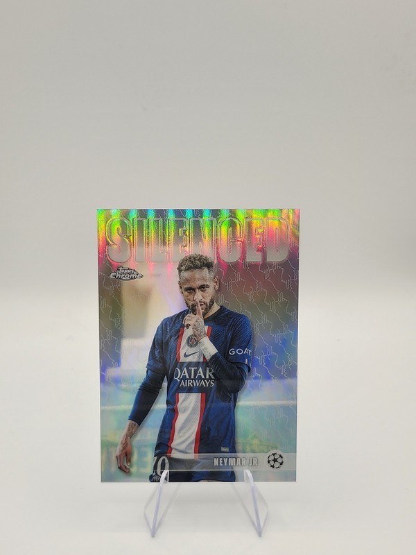 Neymar Jr. 2025-26 Topps Chrome UEFA Club Silenced Refractor Saint-Germain