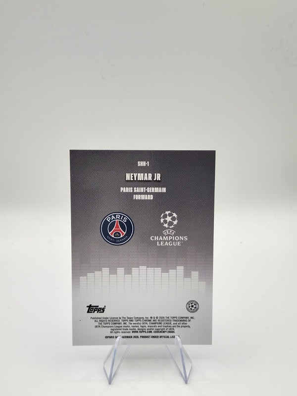 Neymar Jr. 2025-26 Topps Chrome UEFA Club Silenced Refractor Saint-Germain view 2