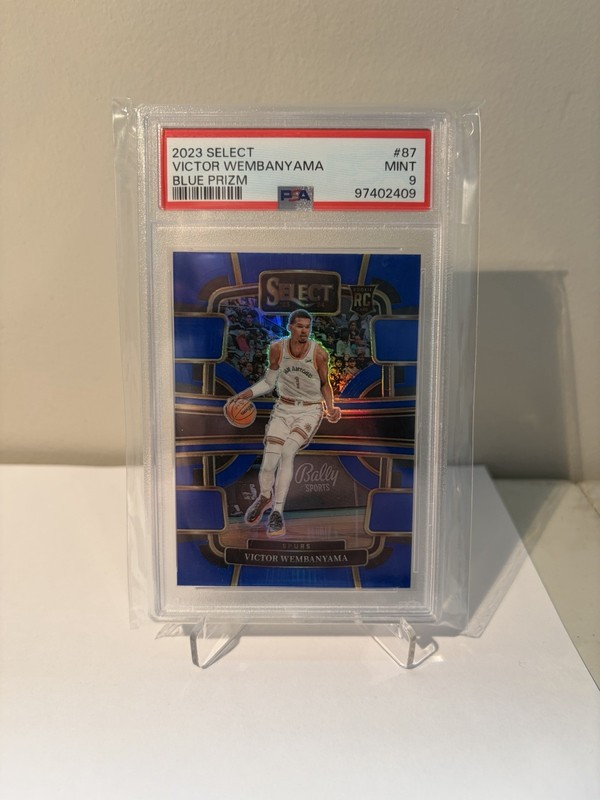 2023 Panini Select Victor Wembanyama Blue Prizm #87 RC PSA 9
