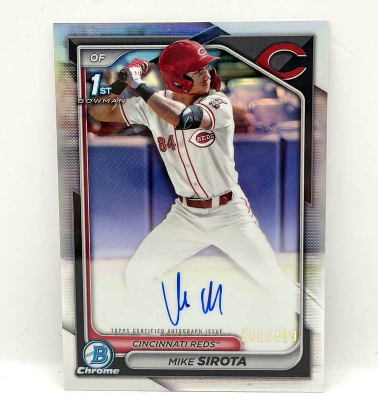 2024 Bowman Draft MIKE SIROTA 1st Bowman Chrome Refractor Autograph /499 #CPA-MS