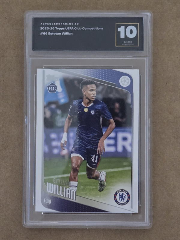2025-26 TOPPS UEFA CLUB COMPETION #66 ESTEVAO WILLIAN GEM MINT 10