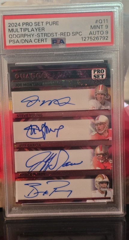 PSA 9 49ers Pro Set Quad Auto Card 1/3