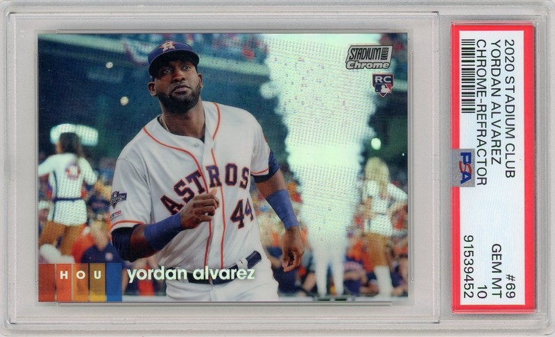 2020 Topps Stadium Club Chrome Yordan Alvarez Refractor Rookie PSA 10 RC Astros