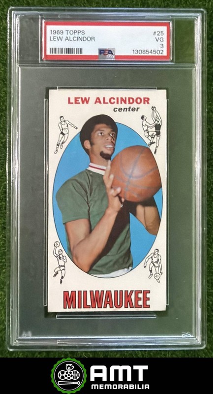 Lew Alcindor Kareem Abdul-Jabbar PSA 3 1969-70 Topps Milwaukee Bucks #25 4502