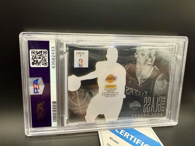 2012 Panini Elite Kobe Bryant Elite Glass PSA 9 Rare Acetate Insert Lakers #1 view 2