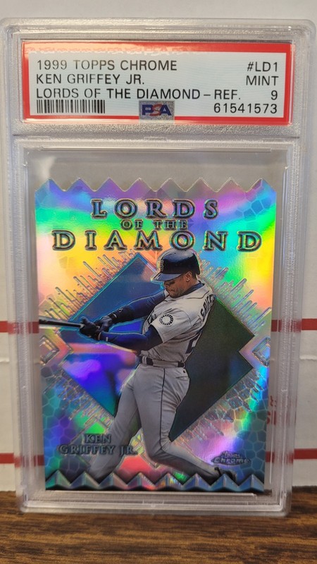 1999 Topps Chrome KEN GRIFFEY JR Lords Of The Diamond Refractor PSA 9 Mint