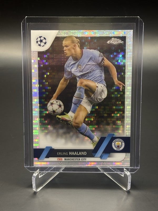 2022-23 Topps Chrome UEFA Club Competitions- Erling Haaland #99 Pulsar Refractor