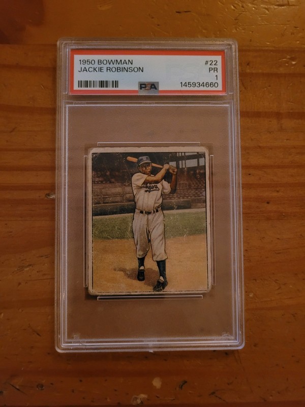 1950 Bowman #22 Jackie Robinson PSA 1 Poor Dodgers HOF