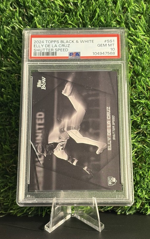 2024 Topps Black and White Elly de La Cruz Shutter Speed #SS1 PSA 10 RC
