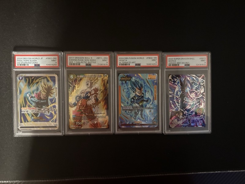 Dragon Ball Z Slab Lot Of 4 PSA 9
