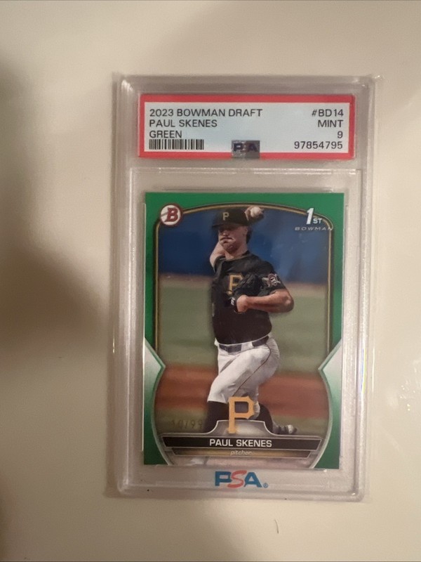 2023 Bowman Draft - Paul Skenes #BD-14 Green /99 (RC)