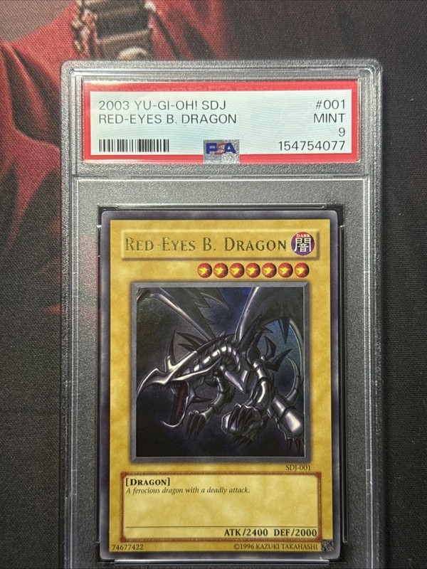 2003 RED EYES BLACK DRAGON SDJ PSA 9 MINT #001 YUGIOH KONAMI