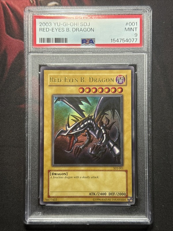 2003 RED EYES BLACK DRAGON SDJ PSA 9 MINT #001 YUGIOH KONAMI view 2