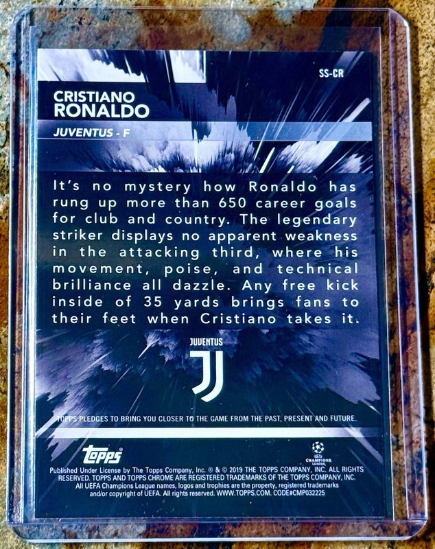 2018-19 Topps Chrome UEFA Champions League Cristiano Ronaldo SS-CR view 2