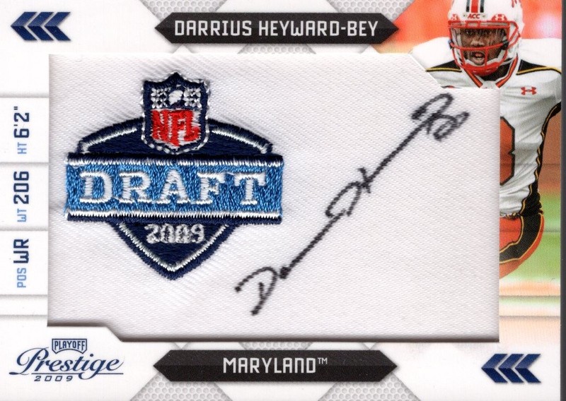 2009 Playoff Prestige NFL Draft Auto Patch Draft Logo Darrius Heyward-Bey /100