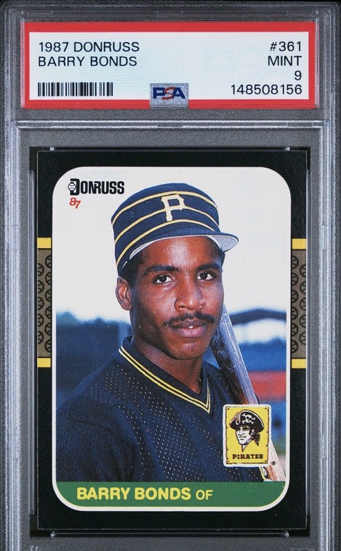1987 Donruss Barry Bonds #361 PSA 9 Mint Rookie Card RC