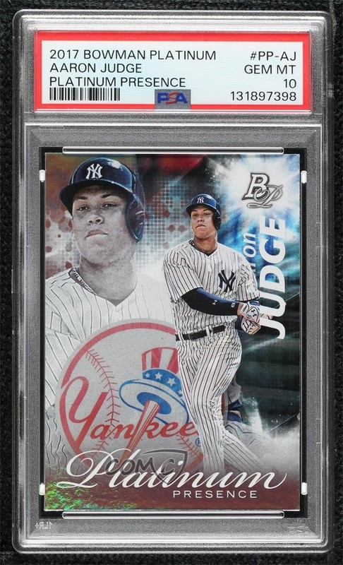 2017 Bowman Platinum Presence Aaron Judge #PP-AJ PSA 10 GEM MT Rookie RC