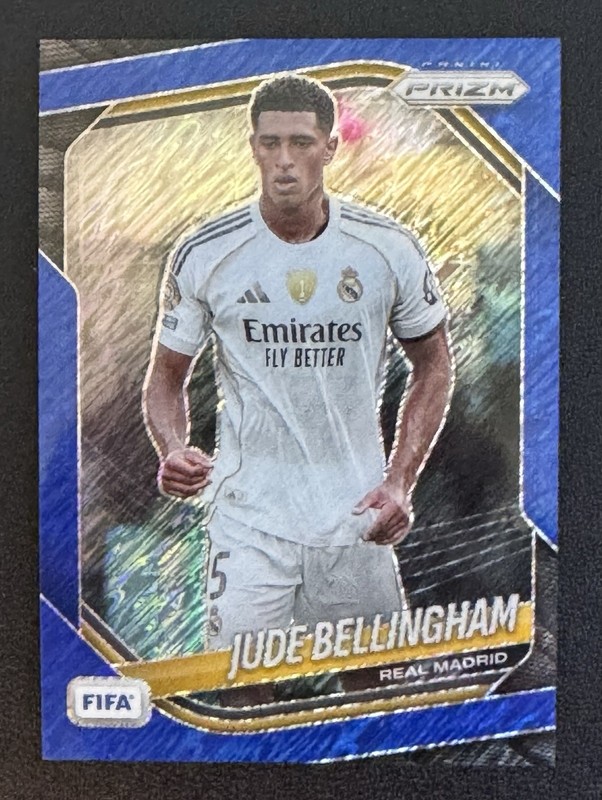 2025 FIFA Prizm Soccer Jude Bellingham /5 Blue Shimmer