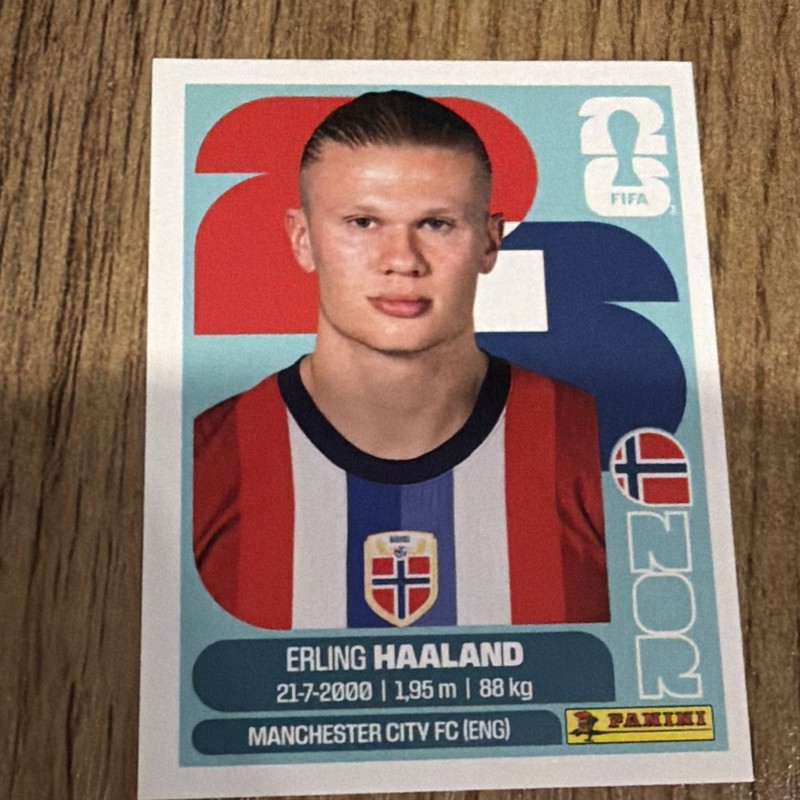 Panini FIFA World Cup 2026 Erling Haaland Rookie Card NOR 15 Man City