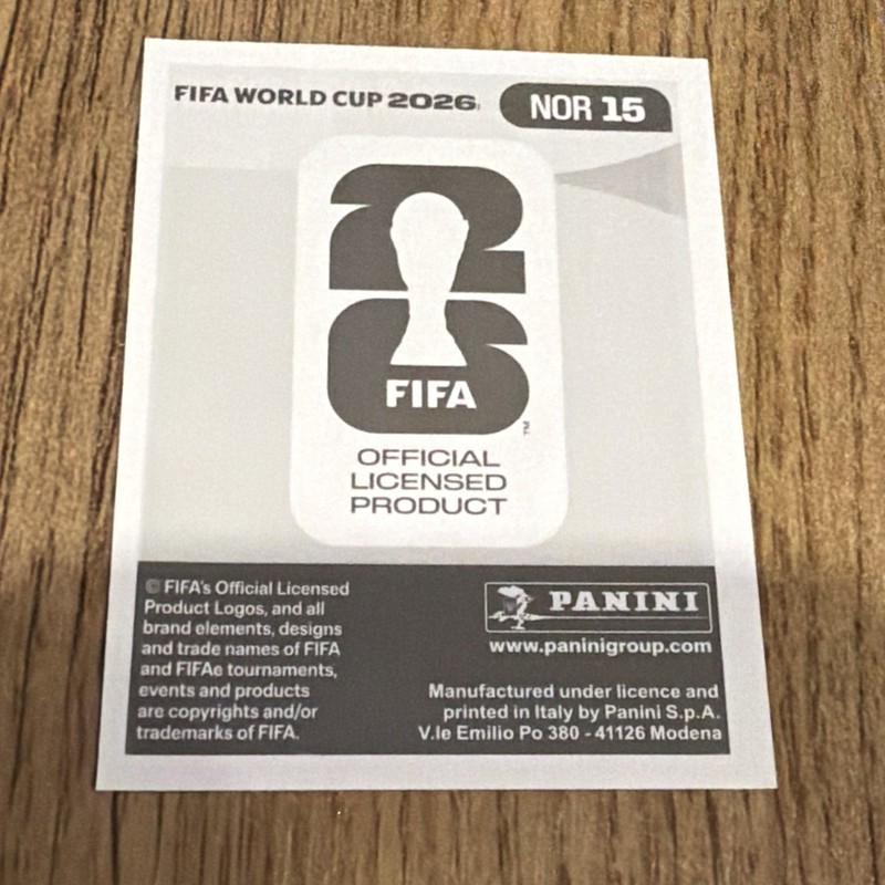 Panini FIFA World Cup 2026 Erling Haaland Rookie Card NOR 15 Man City view 2