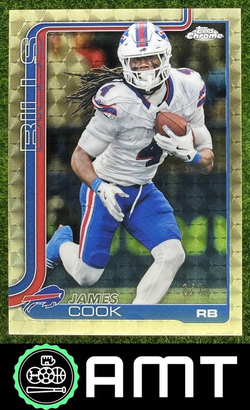 James Cook 2025 Topps Chrome SuperFractor 1/1 Buffalo Bills #35