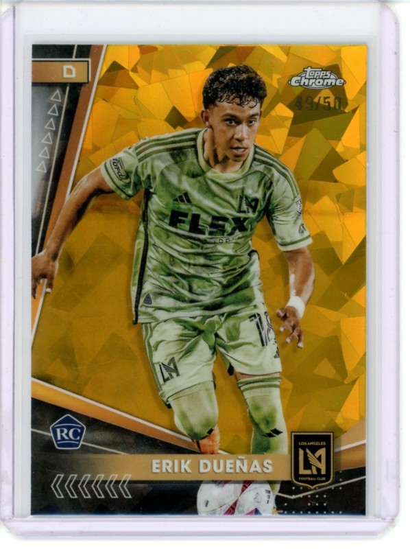 2024 TOPPS CHROME MLS SOCCER SAPPHIRE ROOKIE GOLD ERIK DUENAS 49/50