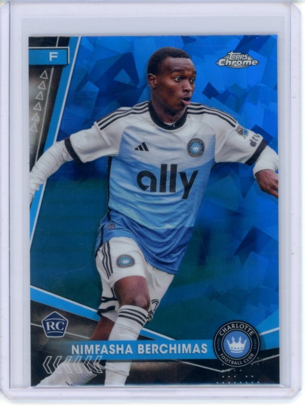 2024 TOPPS CHROME MLS SOCCER ROOKIE SAPPHIRE BASE NIMFASHA BERCHIMAS #145
