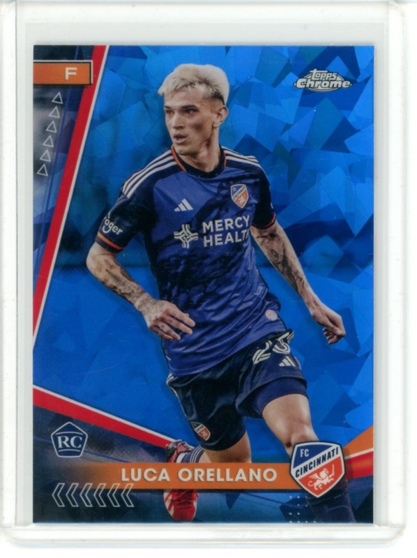 2024 TOPPS CHROME MLS SOCCER ROOKIE SAPPHIRE BASE LUCA ORELLANO #113