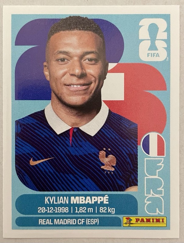 2026 Panini FIFA World Cup Stickers US Edition Kylian Mbappe Sticker #FRA20
