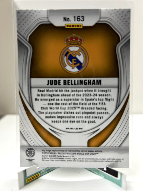 Jude Bellingham 2025 Panini Prizm FIFA Club World Cup - Silver - #163 view 2