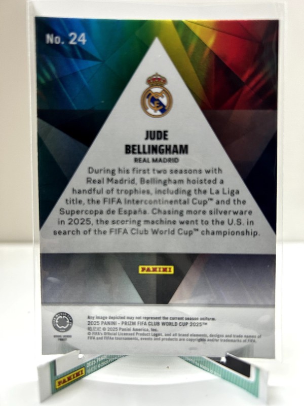 2025 PANINI PRIZM FIFA CLUB WORLD CUP #24 JUDE BELLINGHAM PRIZMATIC view 2