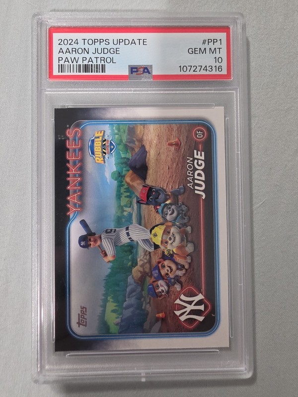 2024 TOPPS UPDATE PAW PATROL #PP1 AARON JUDGE PSA 10