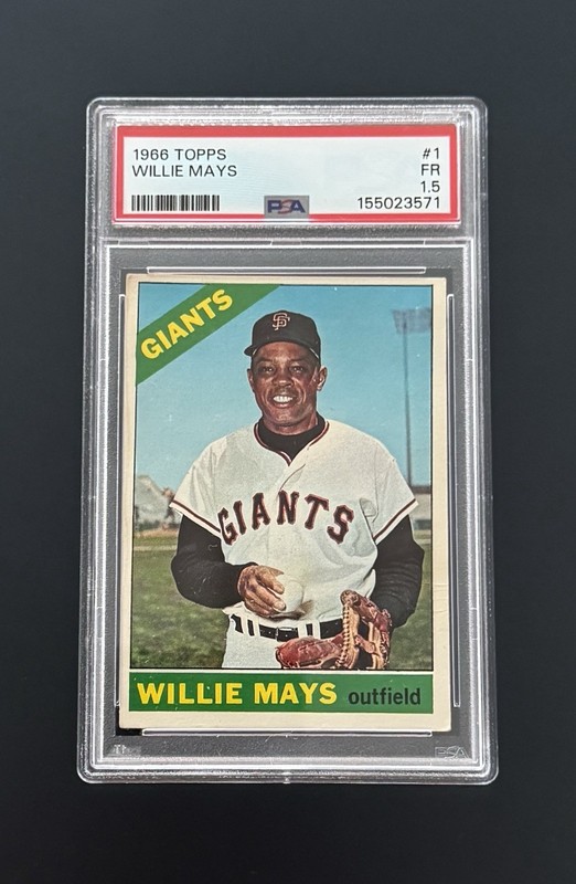 Willie Mays 1966 Topps #1 PSA Graded