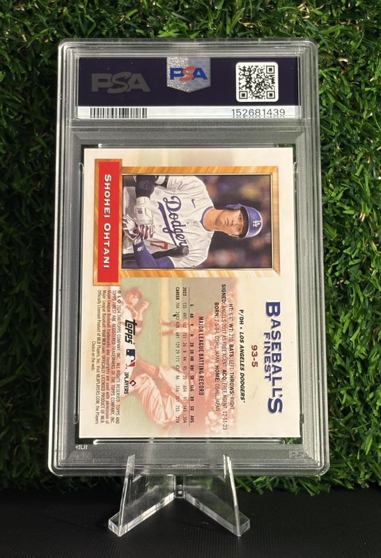 2024 Topps Finest - What If…1993 Finest Prototypes Shohei Ohtani #93-5 PSA 9 view 2