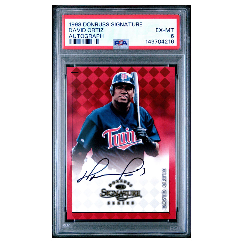 DAVID ORTIZ Auto psa 6 Autograph 1998 Donruss signature Baseball Card MLB