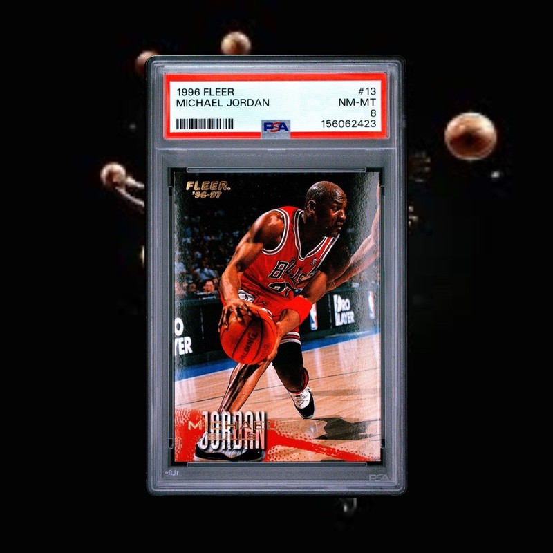 1996 FLEER #13 MICHAEL JORDAN PSA 8