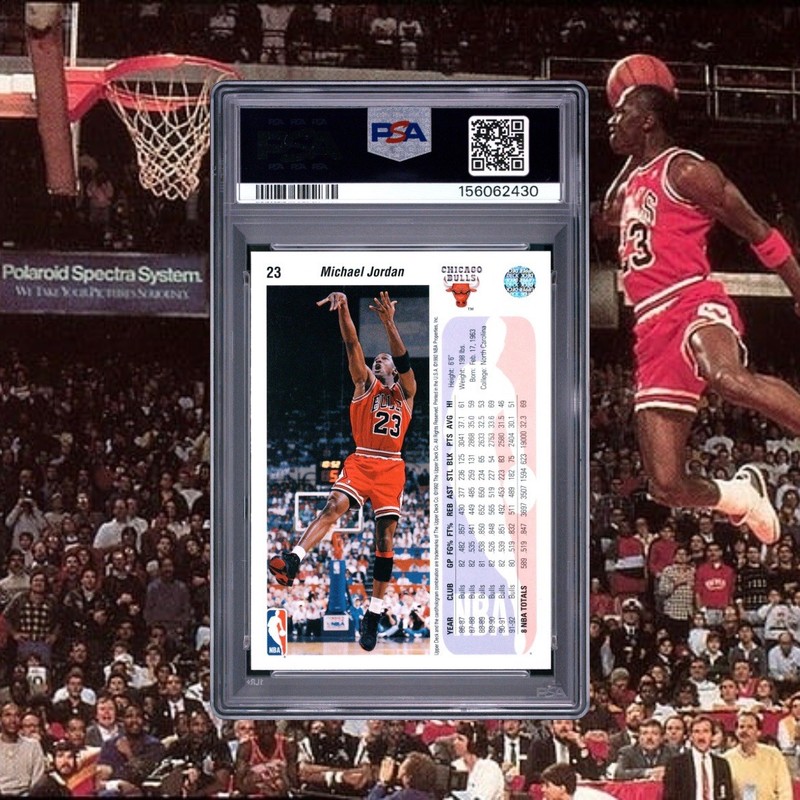 1996 FLEER #13 MICHAEL JORDAN PSA 8 view 2