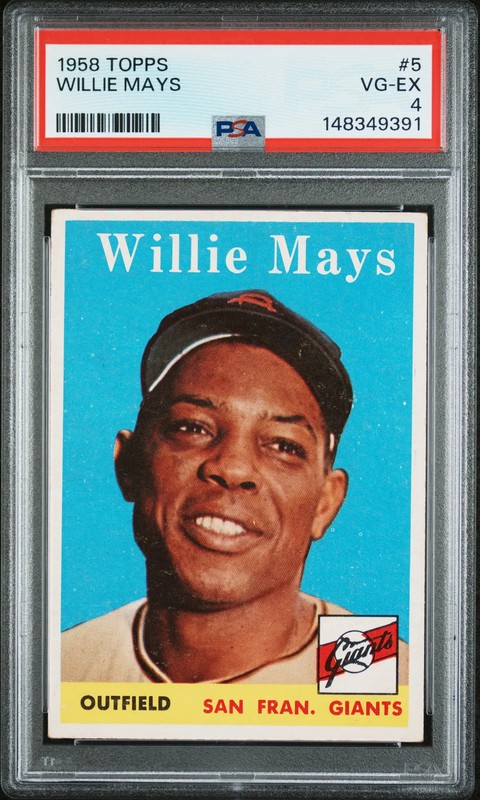 1958 Topps #5 - Willie Mays PSA 4 VG-EX