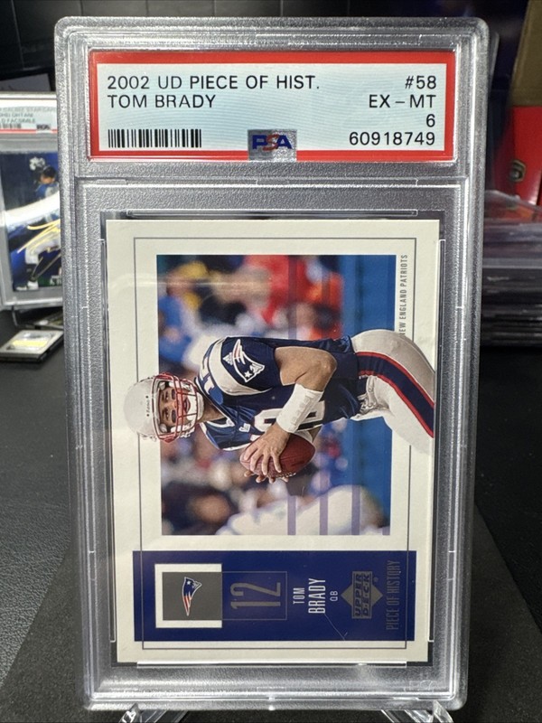 2002 Upper Deck Piece of History Tom Brady #58 Patriots PSA 6