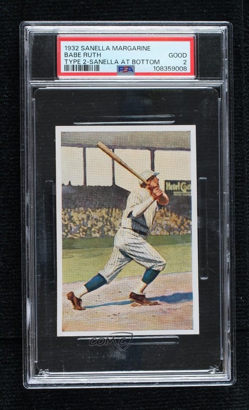 1932 Handbuch des Sports Sanella Logo Towards Bottom on Back Babe Ruth PSA 2 HOF