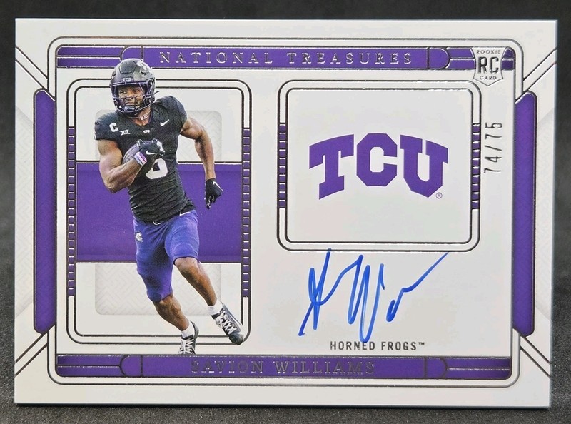 2025 Panini National Treasures Collegiate Savion Williams #TLS-SWS RC Auto view 1
