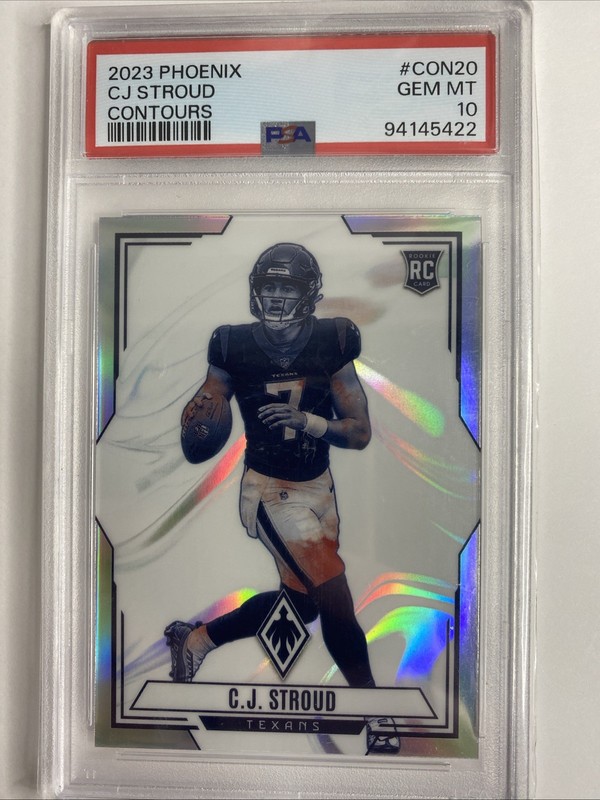 2023 Panini Phoenix CJ Stroud Contours Silver Holo Rookie PSA 10 Houston Texans