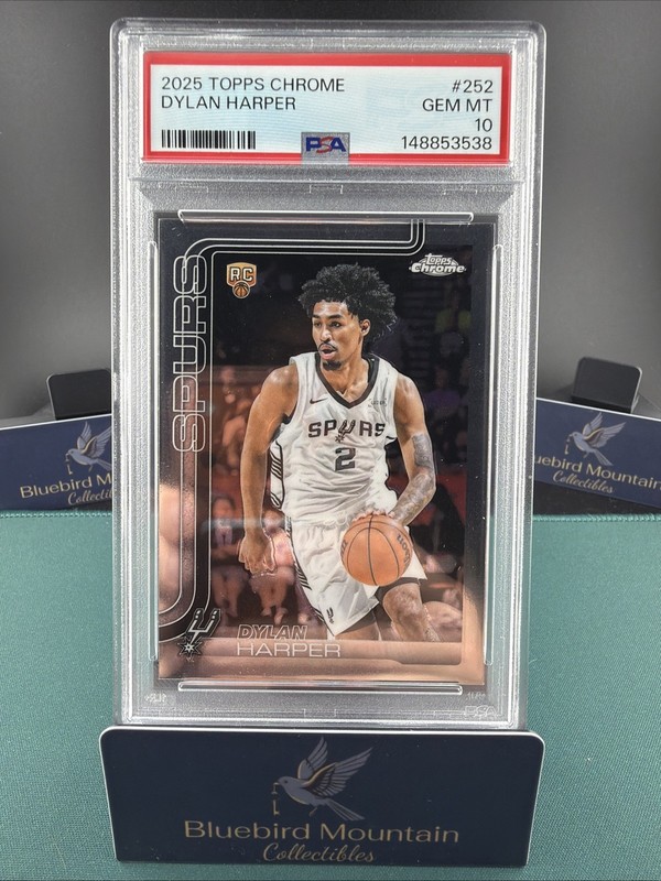 💎 ⭐️ 2025-26 Topps Chrome - DYLAN HARPER #252 (RC). PSA 10 💎!!